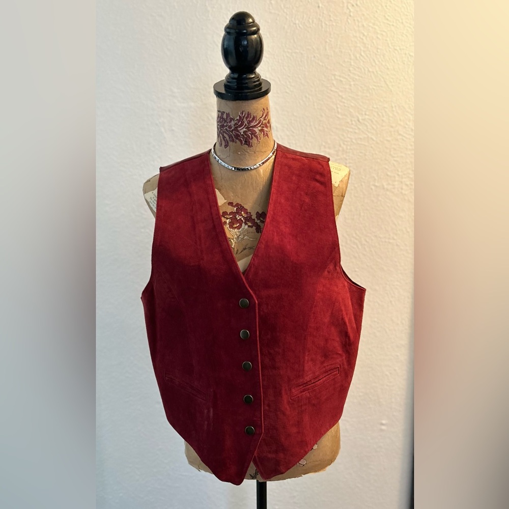 Vintage GITANO Men’s Maroon suede vest